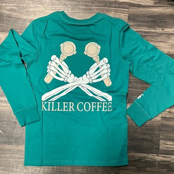 Dutch Bros Collectible Killer Coffee Long Sleeve Shirt - Green - Picture 1 of 2